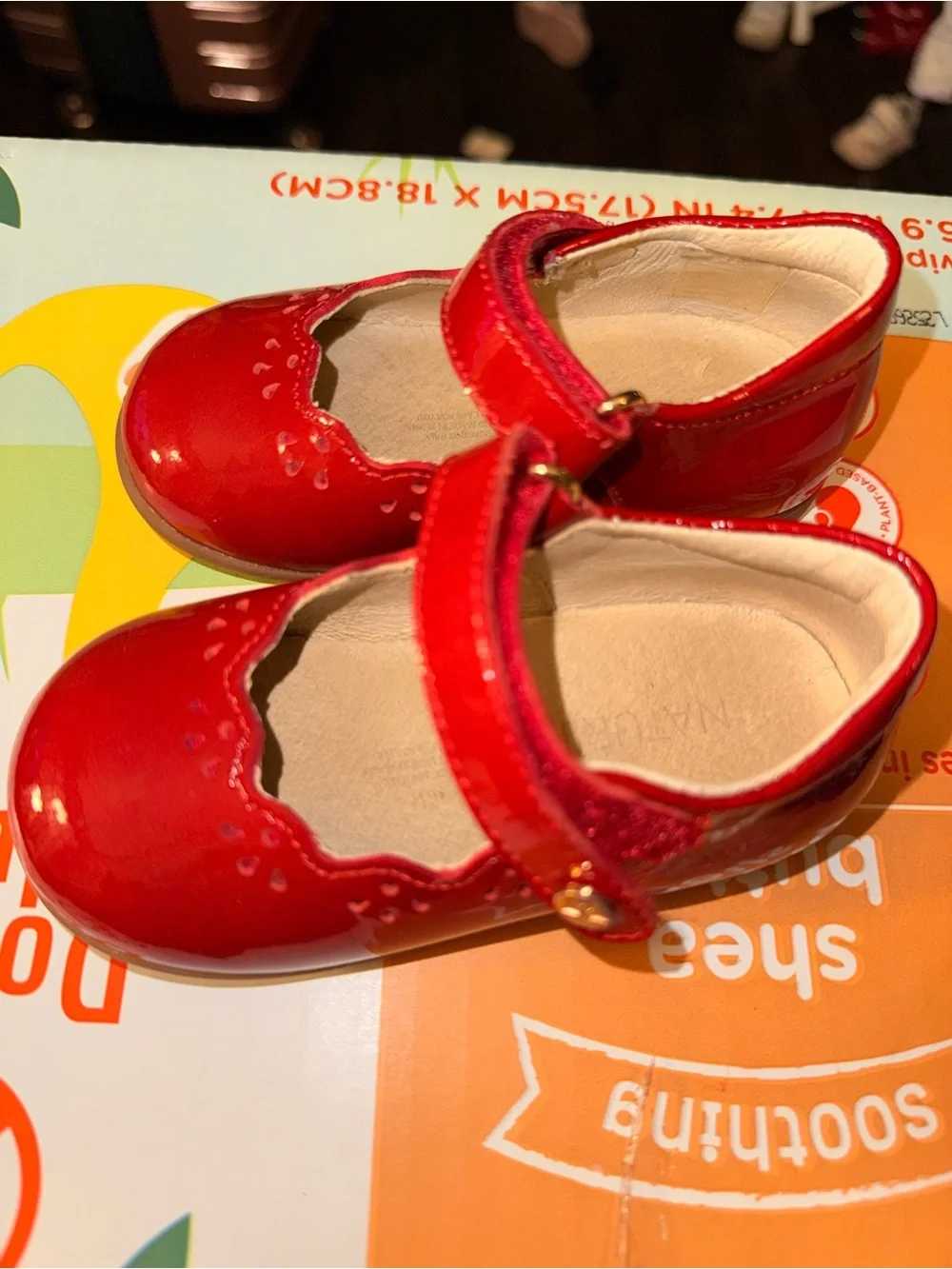 Naturino Red Patent Leather Mary Jane Shoes Size 20